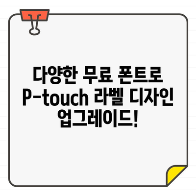 P-touch Design&Print 2 앱에 무료 폰트 추가하기| 폰트 추천 & 설치 가이드 | P-touch, 폰트, 디자인, 프린트