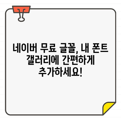 네이버 무료 한글 글씨체,  내 폰트 갤러리에 담는 방법 |  폰트 설치, 무료 글꼴, 디자인 팁