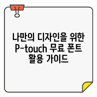 P-touch Design&Print 2 앱 무료 폰트 추가 & 활용 가이드| iOS 사용자를 위한 다양한 폰트 활용법 | P-touch, 폰트, iOS, 무료 폰트, 디자인