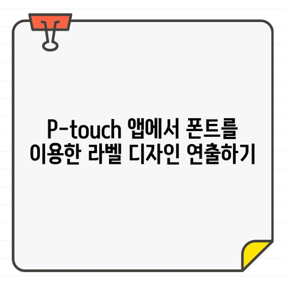 P-touch Design&Print 2 앱 무료 폰트 추가 & 활용 가이드| iOS 사용자를 위한 다양한 폰트 활용법 | P-touch, 폰트, iOS, 무료 폰트, 디자인