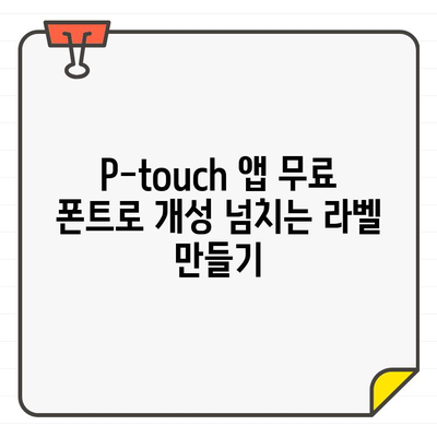 P-touch Design&Print 2 앱 무료 폰트 추가 & 활용 가이드| iOS 사용자를 위한 다양한 폰트 활용법 | P-touch, 폰트, iOS, 무료 폰트, 디자인