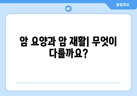 암 요양 및 암 재활 병원 선택 가이드| 가격 대비 최고의 선택 | 암 요양, 암 재활, 병원 추천, 비용, 가이드