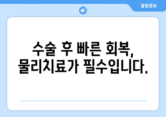 무릎 인공관절 수술 후 빠른 회복, 물리치료의 중요성 | 재활 운동, 전문 치료, 성공적인 회복