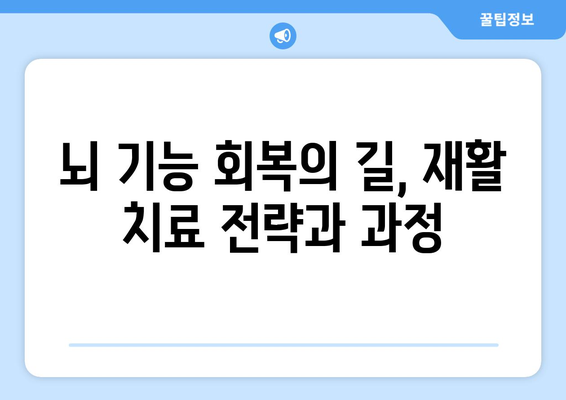 뇌 질환 회복, 재활이 열어주는 새로운 길| 잠재력과 전략 | 뇌졸중, 뇌손상, 재활 치료, 회복 과정, 뇌 기능 회복