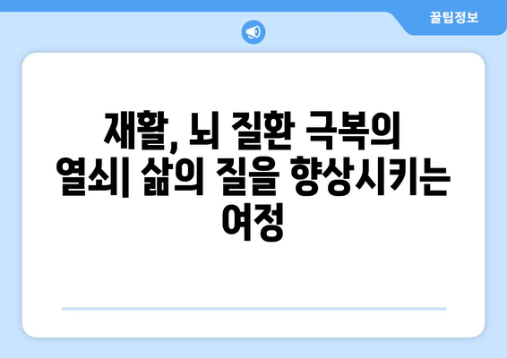 뇌 질환 회복, 재활이 열어주는 새로운 길| 잠재력과 전략 | 뇌졸중, 뇌손상, 재활 치료, 회복 과정, 뇌 기능 회복