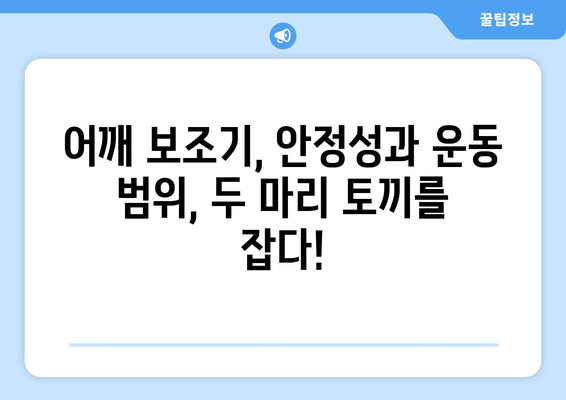 어깨 보조기| 안정성과 운동 범위 향상을 위한 선택 가이드 | 어깨 통증, 재활, 운동, 부상 예방