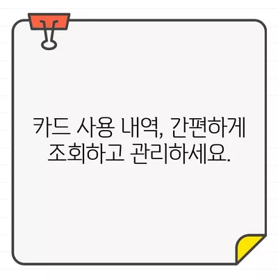 카드 청구 기간 조회 & 결제일별 이용 내역 확인| 내 카드 사용 내역 한눈에 파악하기 | 카드 청구, 결제일, 이용 기간, 사용 내역, 조회 방법