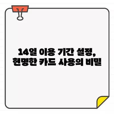 롯데카드 결제일별 이용 기간 14일 설정, 왜 이렇게 해야 할까요? | 결제일, 이용 기간, 롯데카드, 카드 사용 팁