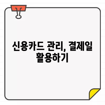 신용카드 결제일, 나에게 딱 맞는 날짜는? | 결제일 변경, 편리한 시기 추천, 신용카드 관리 팁