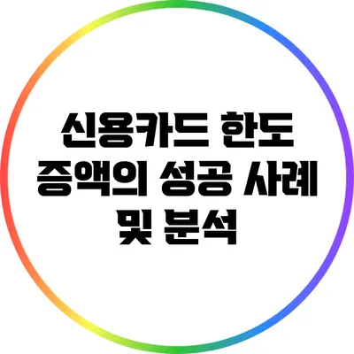 신용카드 한도 증액의 성공 사례 및 분석