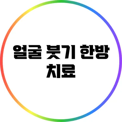 얼굴 붓기 한방 치료