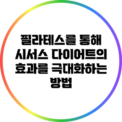 필라테스를 통해 시서스 다이어트의 효과를 극대화하는 방법